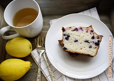 Фото рецепта: Лимонный пирог с черникой