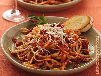 Томатный соус с фаршем для спагетти