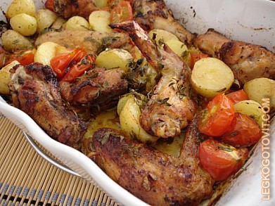 Фото рецепта: Курица с овощами по-гречески