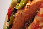 Фото рецепта: Филе лосося с каперсами и болгарским перцем