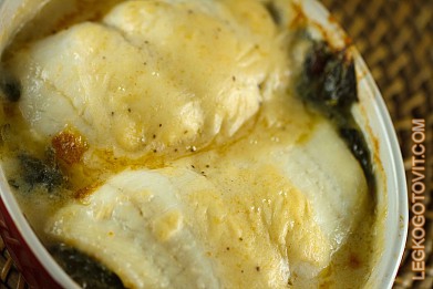 Фото рецепта: Камбала, фаршированная брокколи