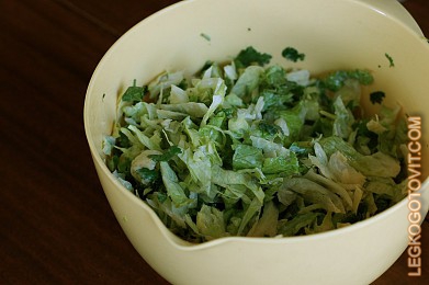 Фото рецепта: Салат из молодой капусты