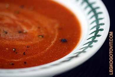 Фото рецепта: Суп-пюре из запеченных томатов