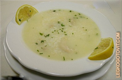 Фото рецепта: Греческий суп авголемоно