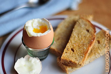 Фото рецепта: Яйца в мешочек
