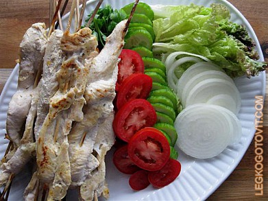 Фото рецепта: Куриный шашлык в белом маринаде