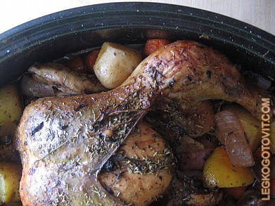 Фото рецепта: Курица, жареная с овощами