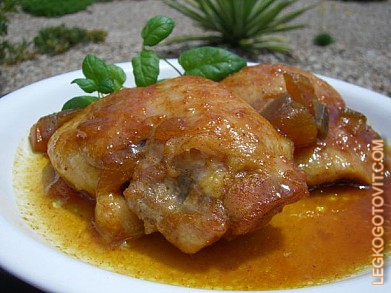 Фото рецепта: Куриные бедрышки в грейпфрутовом маринаде