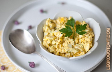Фото рецепта: Яичный салат с каперсами