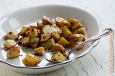 Фото рецепта: Жареный картофель по-гречески