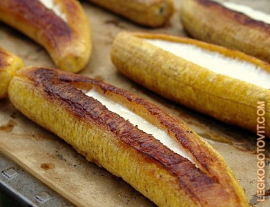 Фото рецепта: Бананы жареные с сыром