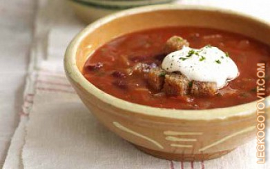 Фото рецепта: Суп из красной фасоли