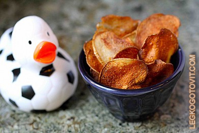 Фото рецепта: Чесночные картофельные чипсы