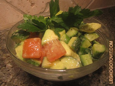 Фото рецепта: Салат из свежих овощей с горчицей