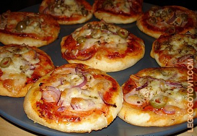 Мини пицца в форме тарталеток