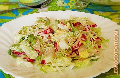 Фото рецепта: Хрустящий салат с тунцом