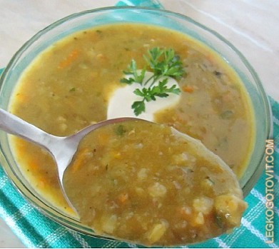 Фото рецепта: Густой суп из чечевицы