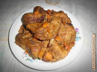Фото рецепта: Свиные ребрышки с медом и карри