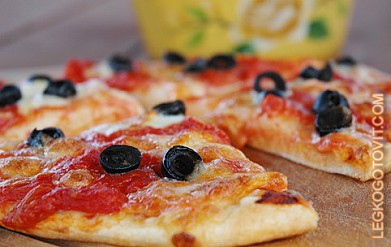 Фото рецепта: Пицца с маслинами