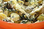Фото рецепта: Картофельный салат с солеными огурцами