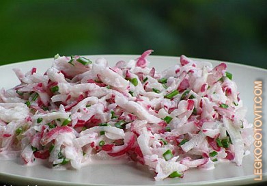 Фото рецепта: Хрустящий салат с редиской