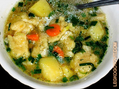 Фото рецепта: Мясной суп с клецками