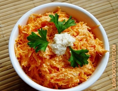 Фото рецепта: Морковный салат с хреном