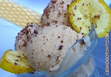 Фото рецепта: Банановое мороженое с шоколадом