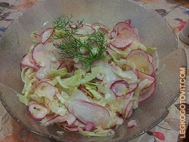 Фото рецепта: Салат с редисом и фенхелем