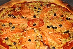 Фото рецепта: Пицца с копченой семгой