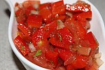 Фото рецепта: Холодный салат из помидоров и болгарского перца