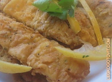 Фото рецепта: Жареное филе морского языка