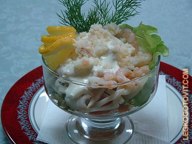 Фото рецепта: Салат-коктейль с креветками