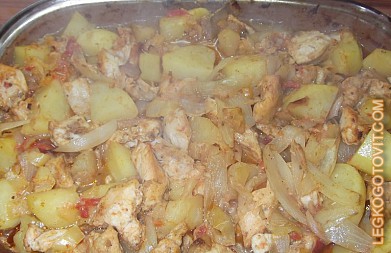 Фото рецепта: Куриное рагу с овощами