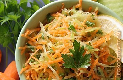 Фото рецепта: Вкусный салат из топинамбура