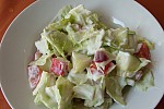 Фото рецепта: Салат из крабовых палочек со свежими овощами
