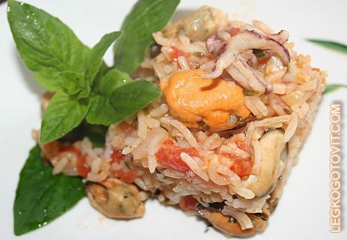 Фото рецепта: Рис с морепродуктами