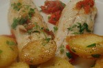 Как приготовить Филе морского окуня с картофелем и помидорами
