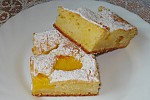 Фото рецепта: Творожный лимонно-персиковый пирог