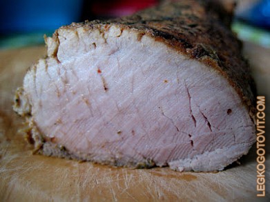 Фото рецепта: Свиная вырезка, запеченная в духовке