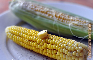 Фото рецепта: Сладкая кукуруза в початках