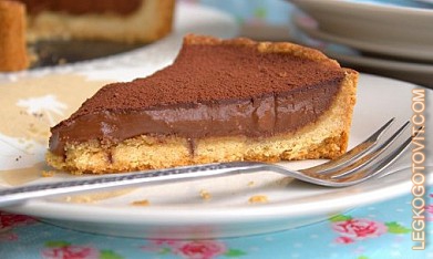 Фото рецепта: Шоколадный тарт с фундуком