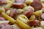 Фото рецепта: Картофель жареный с колбаской