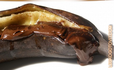 Фото рецепта: Банан с шоколадом
