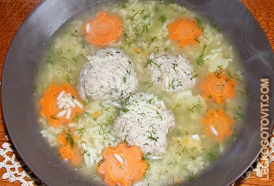 Фото рецепта: Суп с рыбными фрикадельками