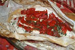 Фото рецепта: Камбала, запеченная с перцем