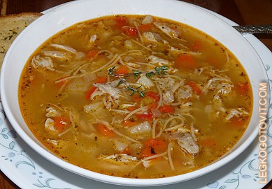 Фото рецепта: Суп из индейки с вермишелью