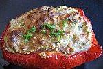 Фото рецепта: Красный перец, фаршированный тунцом и овощами