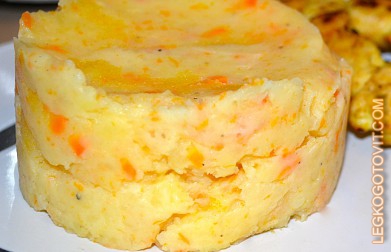 Фото рецепта: Картофельно-морковное пюре