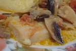 Фото рецепта: Рыбное филе с шампиньонами